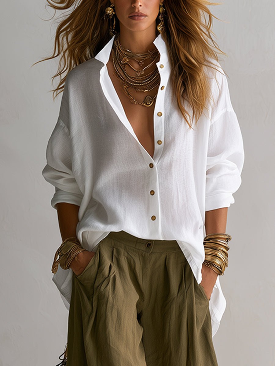 Ada - Sculptural Shirt & Balloon Trousers Set