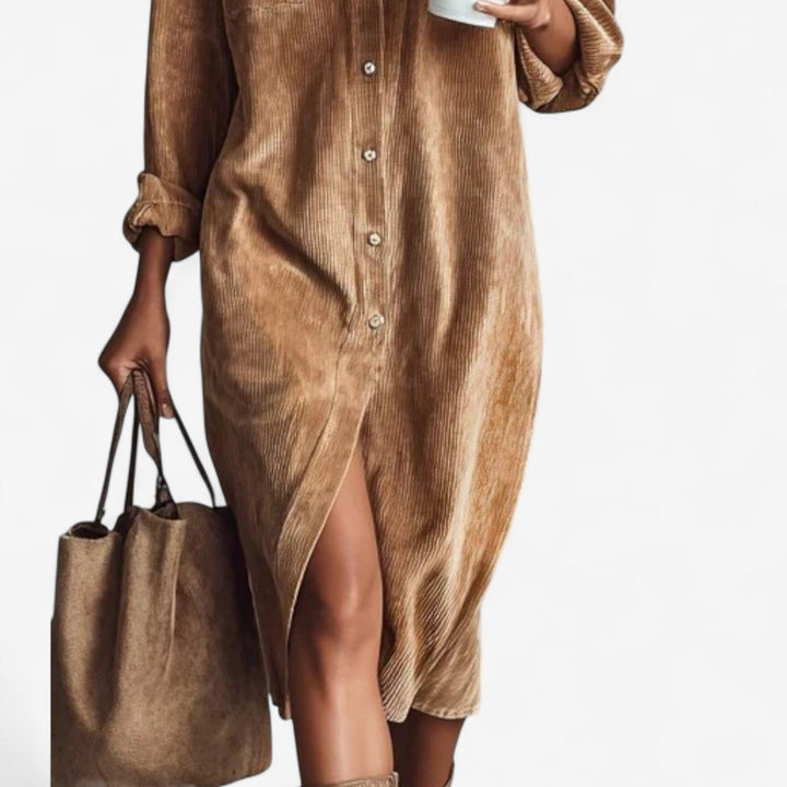 Anastacia Midi Ample In Corduroy - Elena Harper