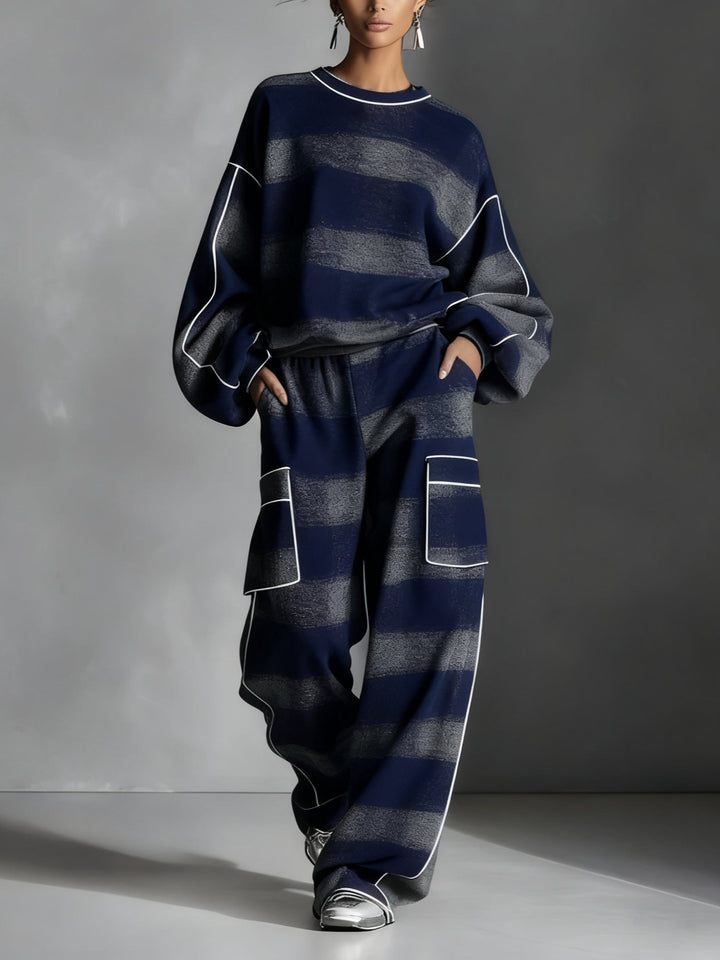 Avery Plaid Sweatshirt and Pants Set - Elena Harper