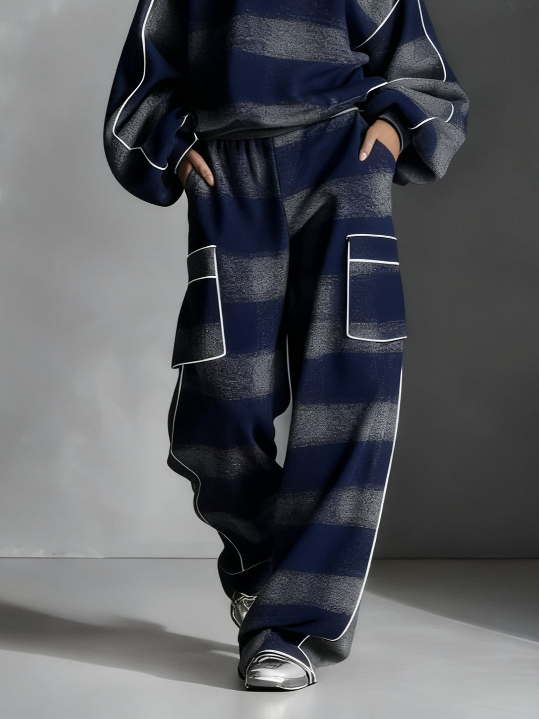 Avery Plaid Sweatshirt and Pants Set - Elena Harper