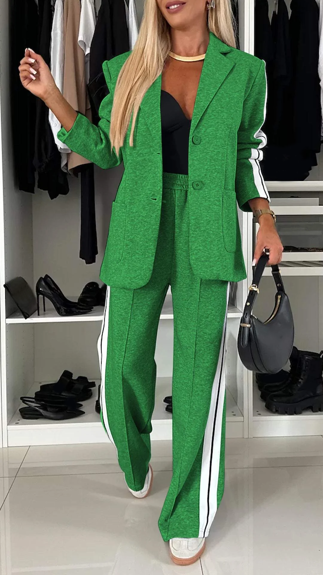 BRIELLE – SPORT LUXE BLAZER & JOGGER SET
