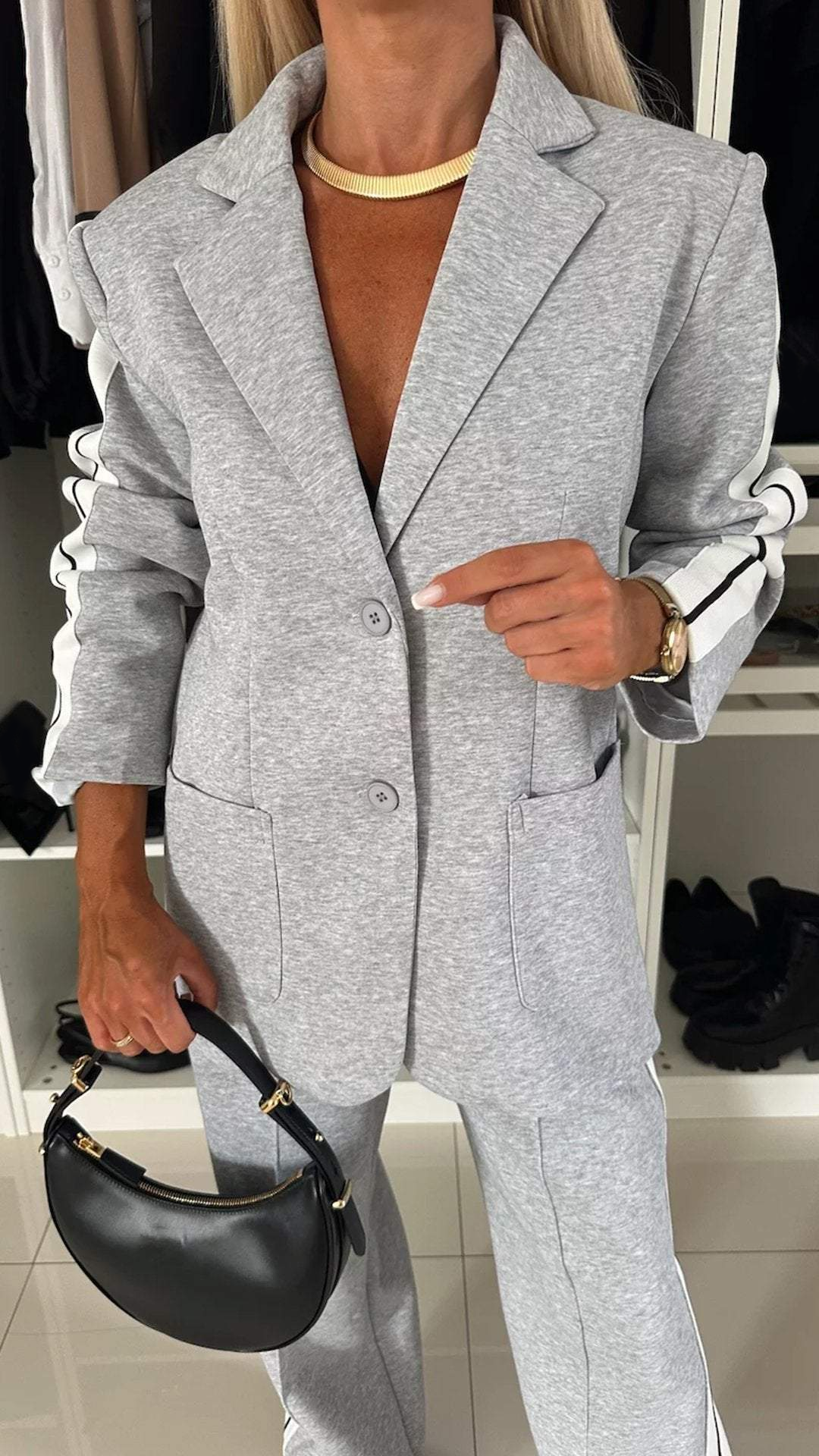 BRIELLE – SPORT LUXE BLAZER & JOGGER SET