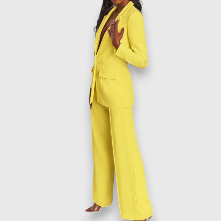 Women's Elegant Two-Piece Blazer & Trousers Set