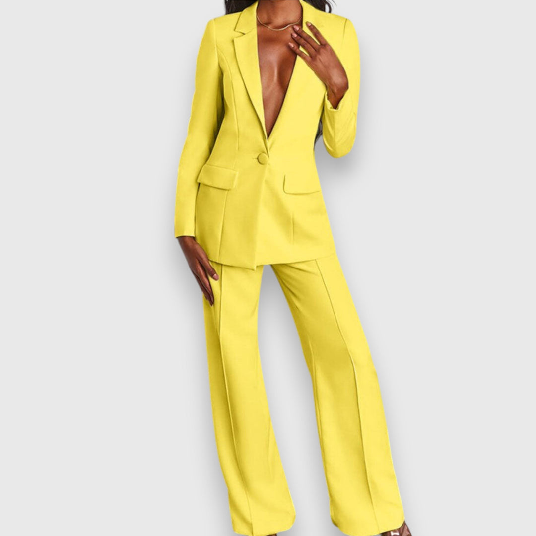 Women's Elegant Two-Piece Blazer & Trousers Set