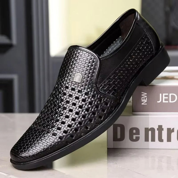Leopoldo Elegant Woven Loafer, view 7 - Elena Harper