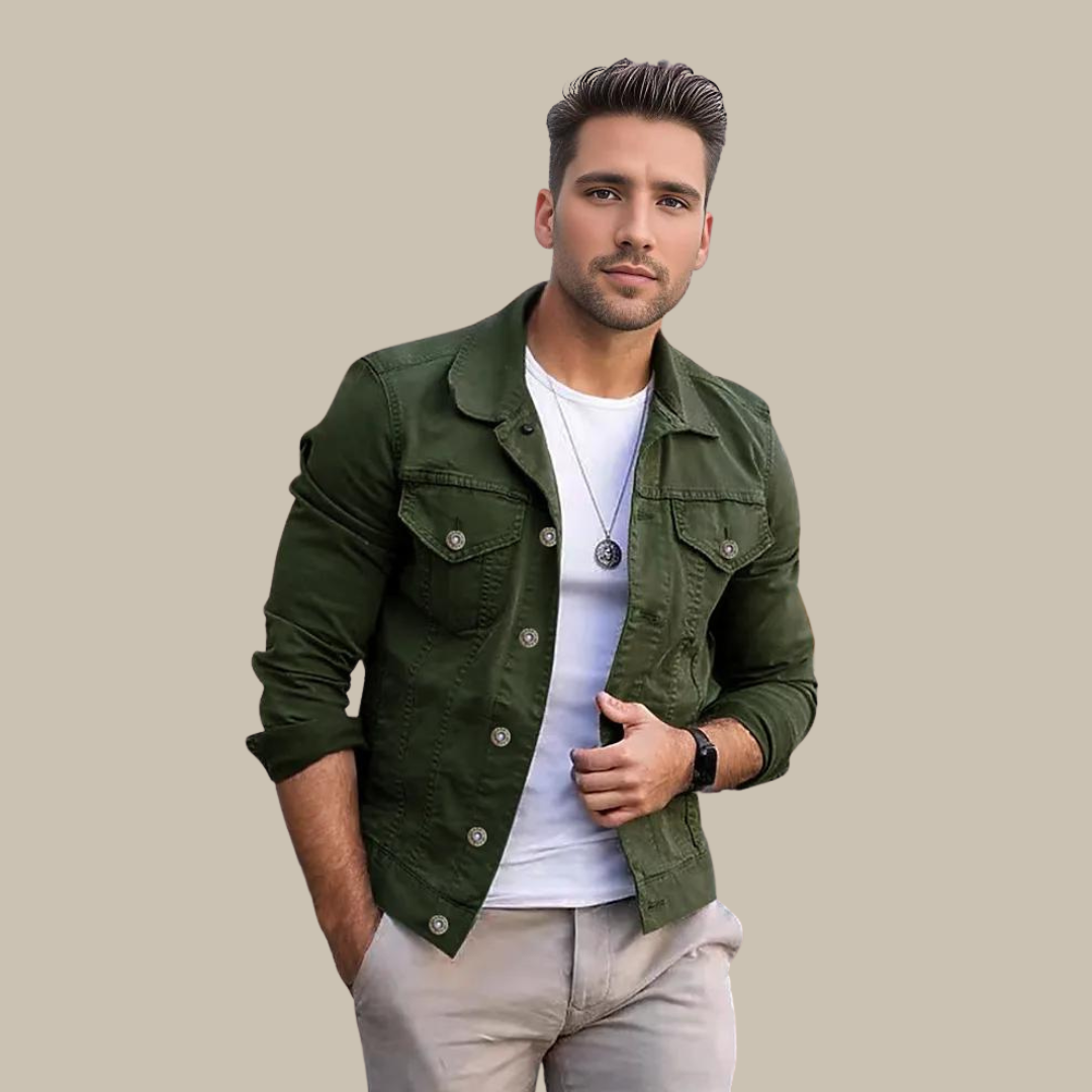 Men's Classic Dyed Denim Jacket - Timeless & Versatile Style