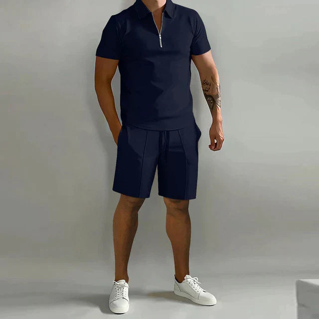 Men's Zip-up Polo Set - Elena Harper