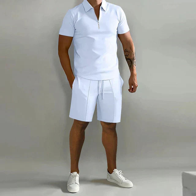 Men's Zip-up Polo Set - Elena Harper
