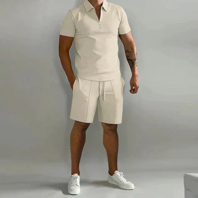 Men's Zip-up Polo Set - Elena Harper