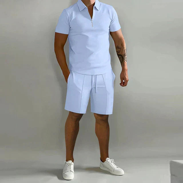 Men's Zip-up Polo Set - Elena Harper