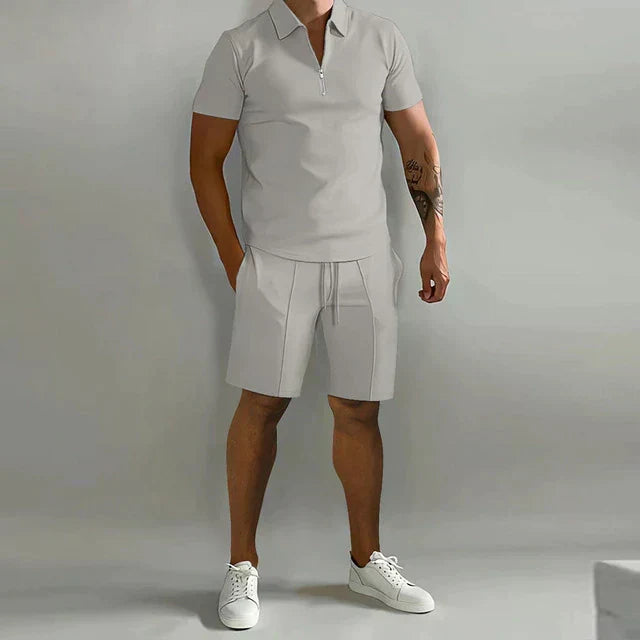 Men's Zip-up Polo Set - Elena Harper