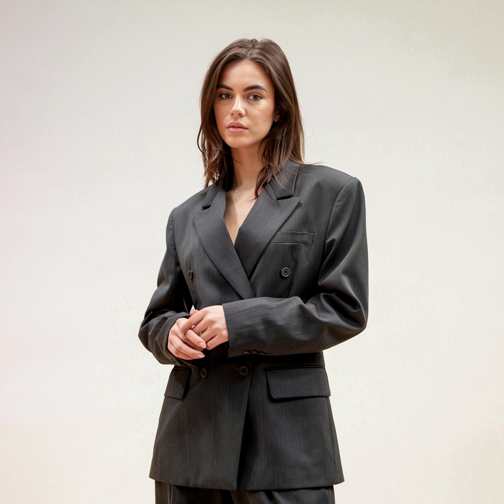 Elegant and Modern Women's Double-Breasted Blazer