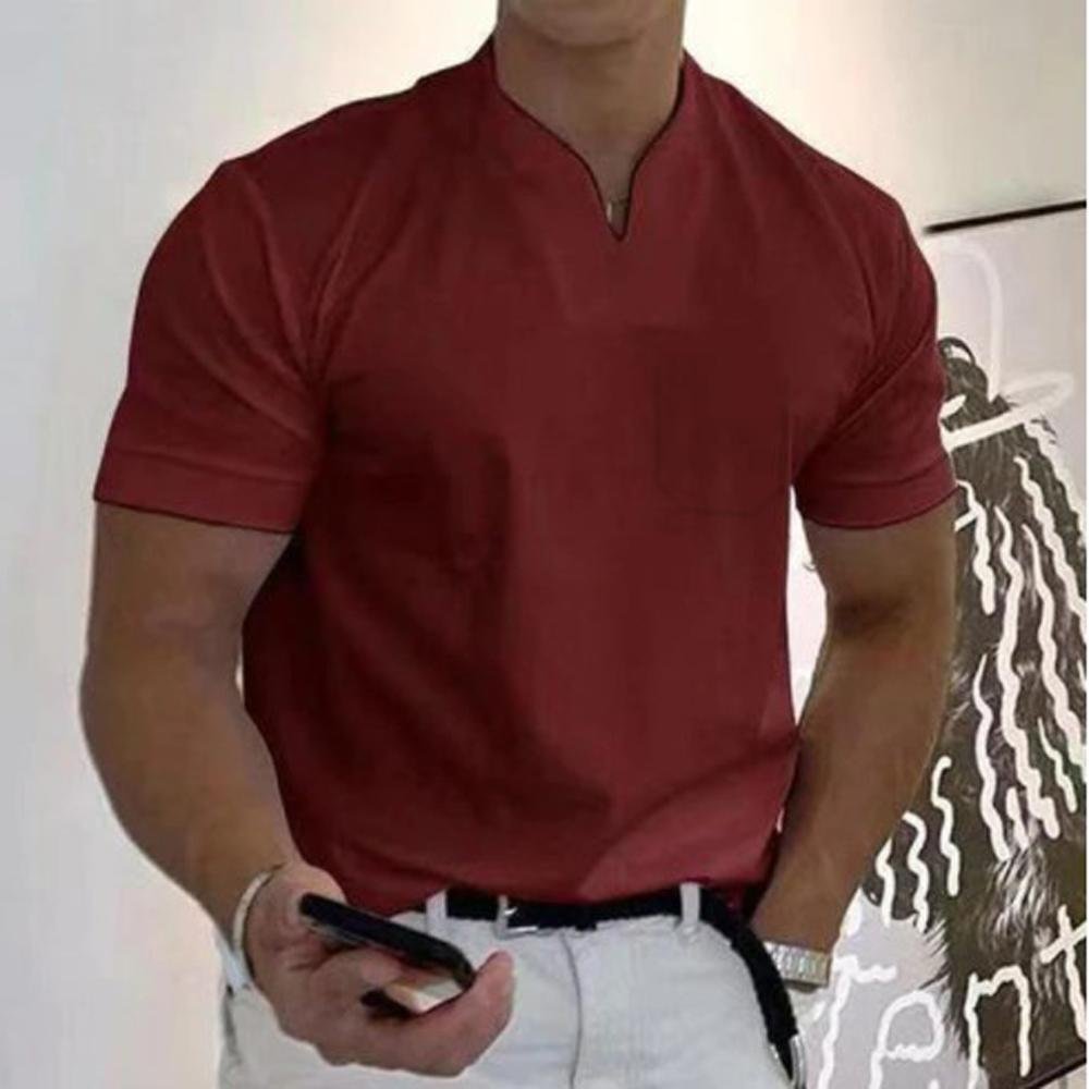 David | Modern Men's Polo Shirt with Textured Collar