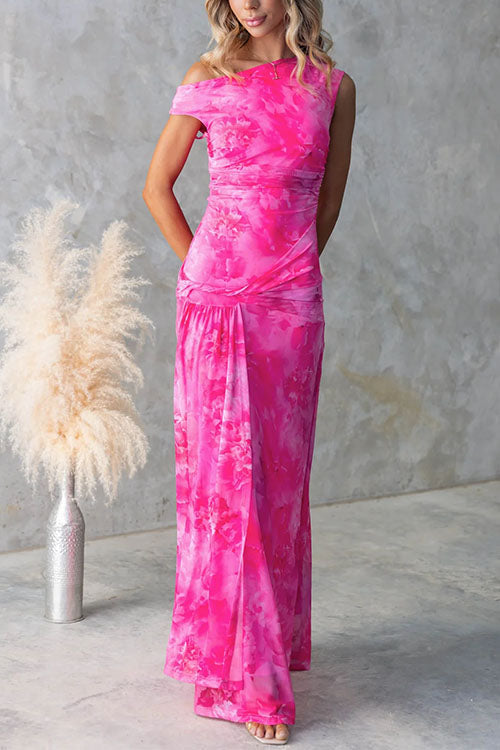 Diana Elegant Printed Maxi Dress, view 9 - Elena Harper