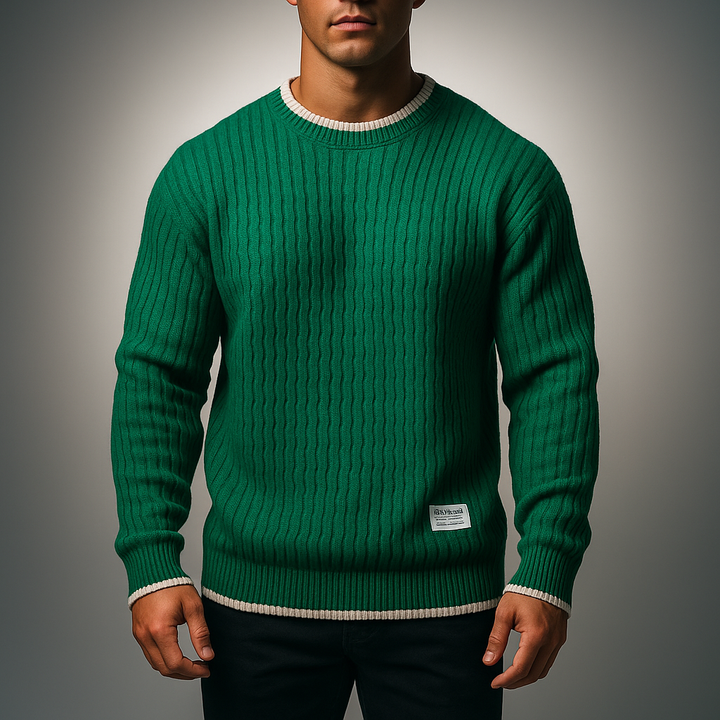 Gabriel | Premium Knitted Sweater Made of Merino Wool with Cable Knit