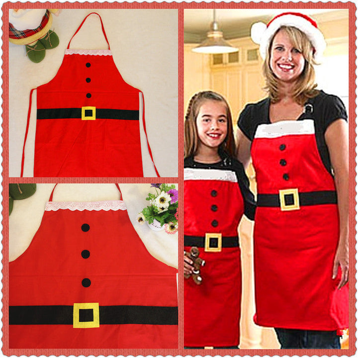Merry Baker | Red Santa Belt Christmas Apron For Women