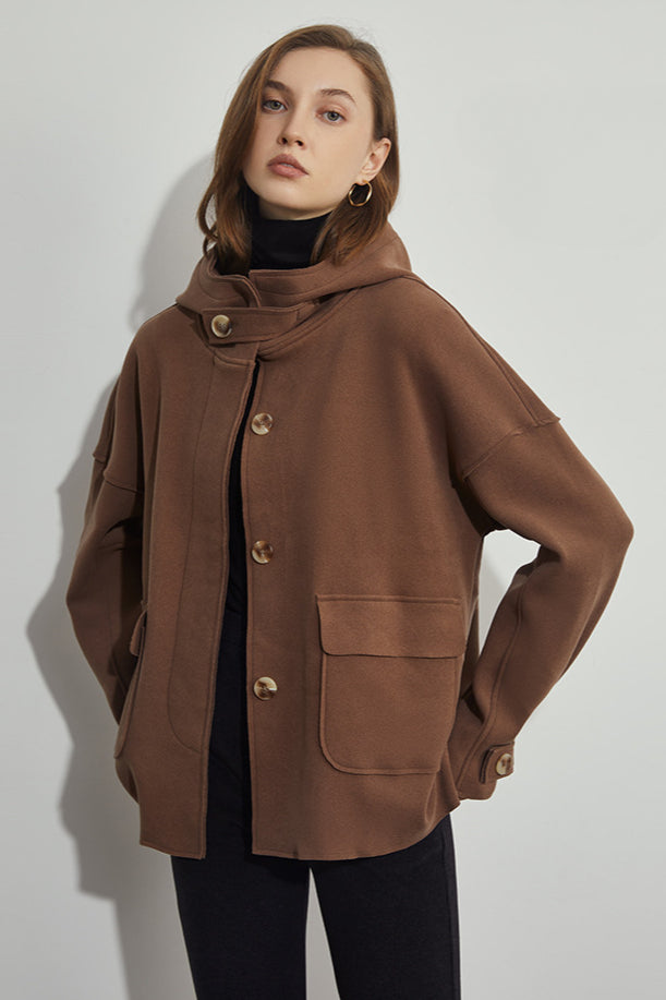 Women's Waterproof Overshirt with Buttons - Practical and Casual