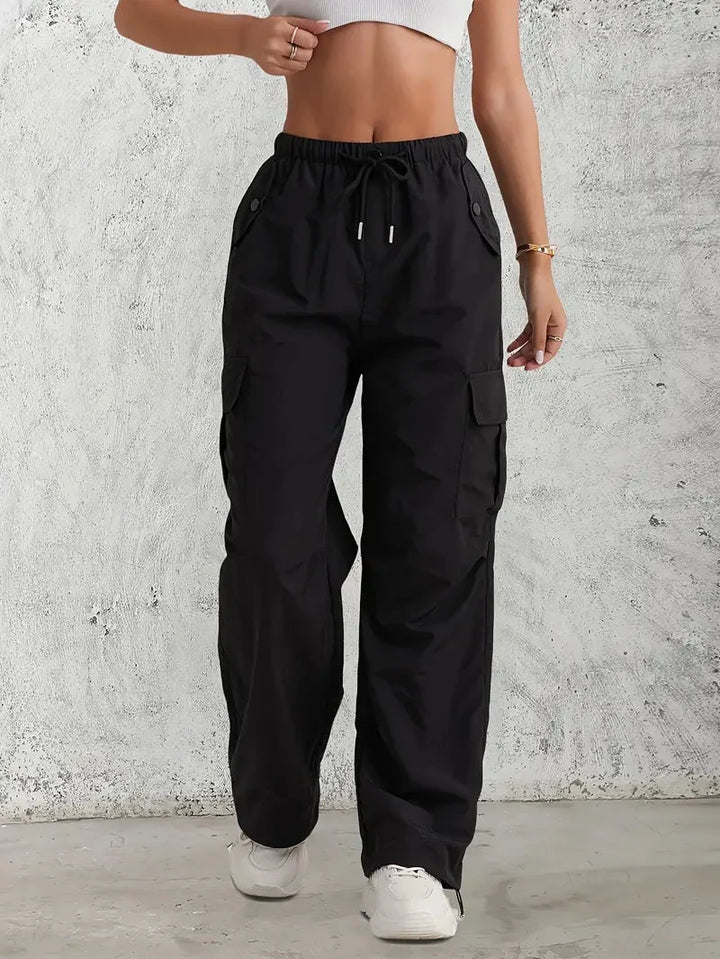 Clara Trendy and Functional Women's Cargo Pants, view 2 - Elena Harper