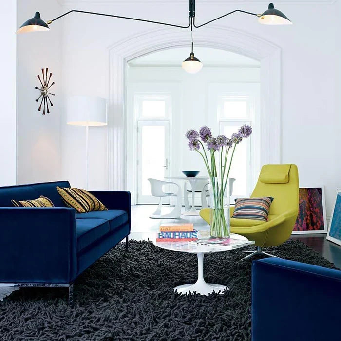 Black Ceiling Lamp with Swivel Arms – Modern Design