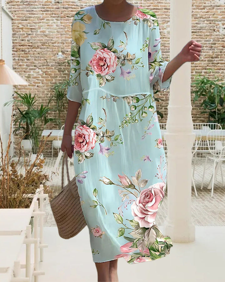 Lucy Elegant Floral Dress - Elena Harper