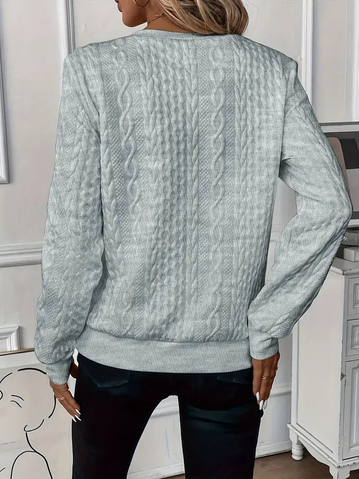 Zipped Knit Sweater for Women