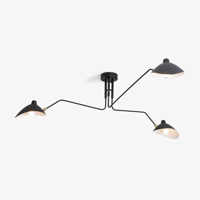 Black Ceiling Lamp with Swivel Arms – Modern Design