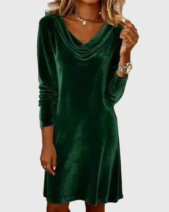 Frosina Long Cut Velvet Dress - Elena Harper