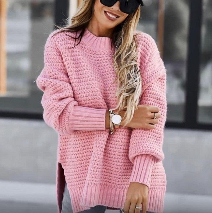 Women's Knit Sweater - Casual and Comfortable Long Sleeves