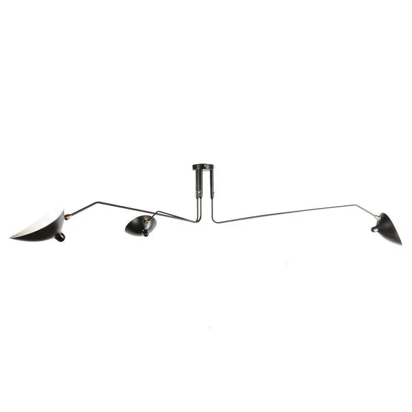Black Ceiling Lamp with Swivel Arms – Modern Design