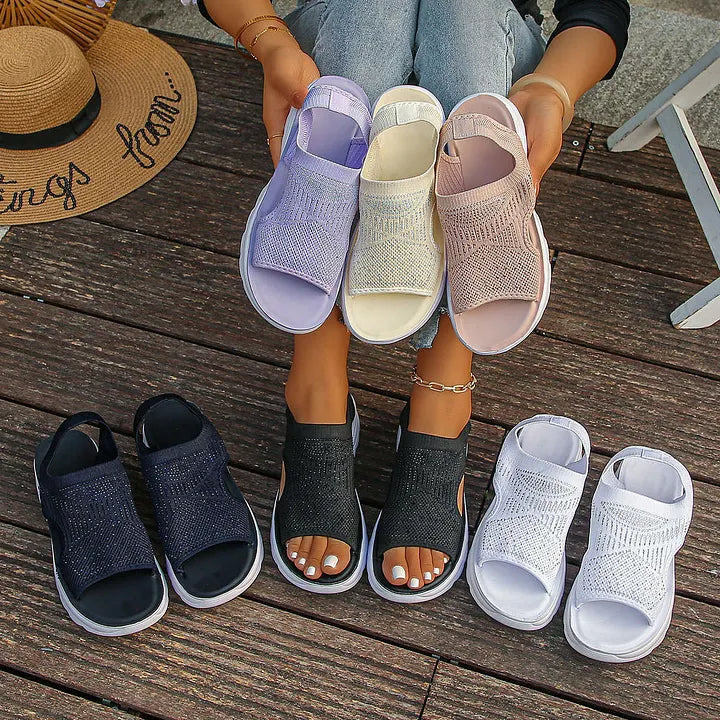Asumi Comfortable Summer Sandals, view 5 - Elena Harper