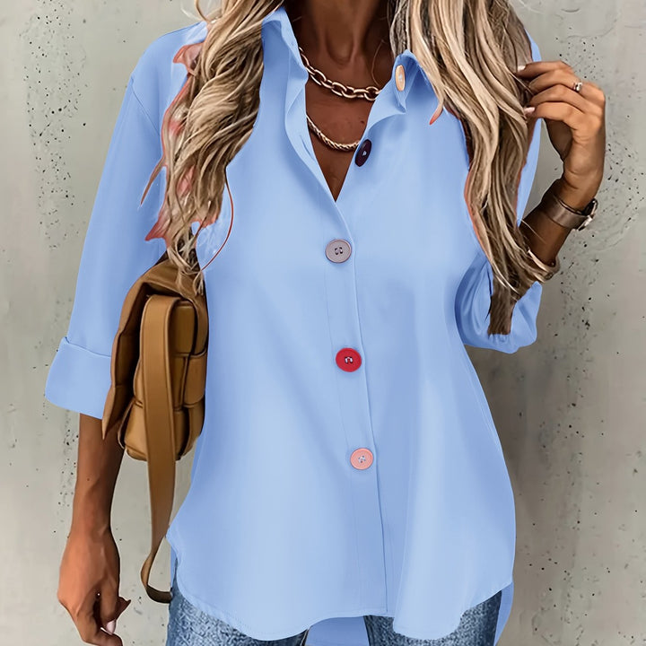 CHIC BLOUSE WITH BUTTONS FOR WOMEN
