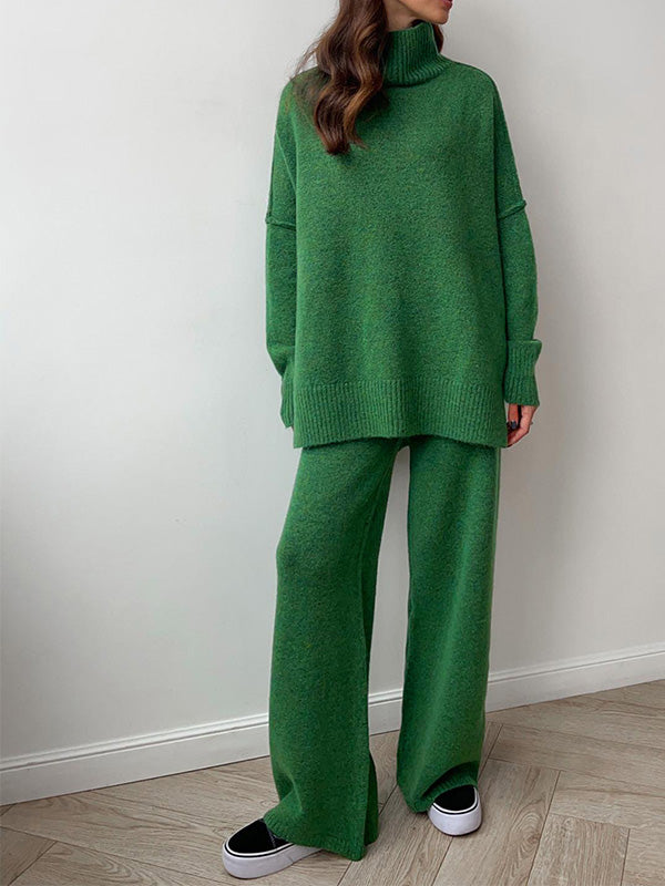 Sharon Trendy Loose Sweater and Pants Two-Piece Set, view 4 - Elena Harper