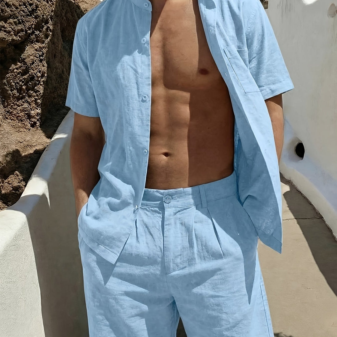 LAURENT MONACO | SHIRT AND SHORT SET FOR MEN