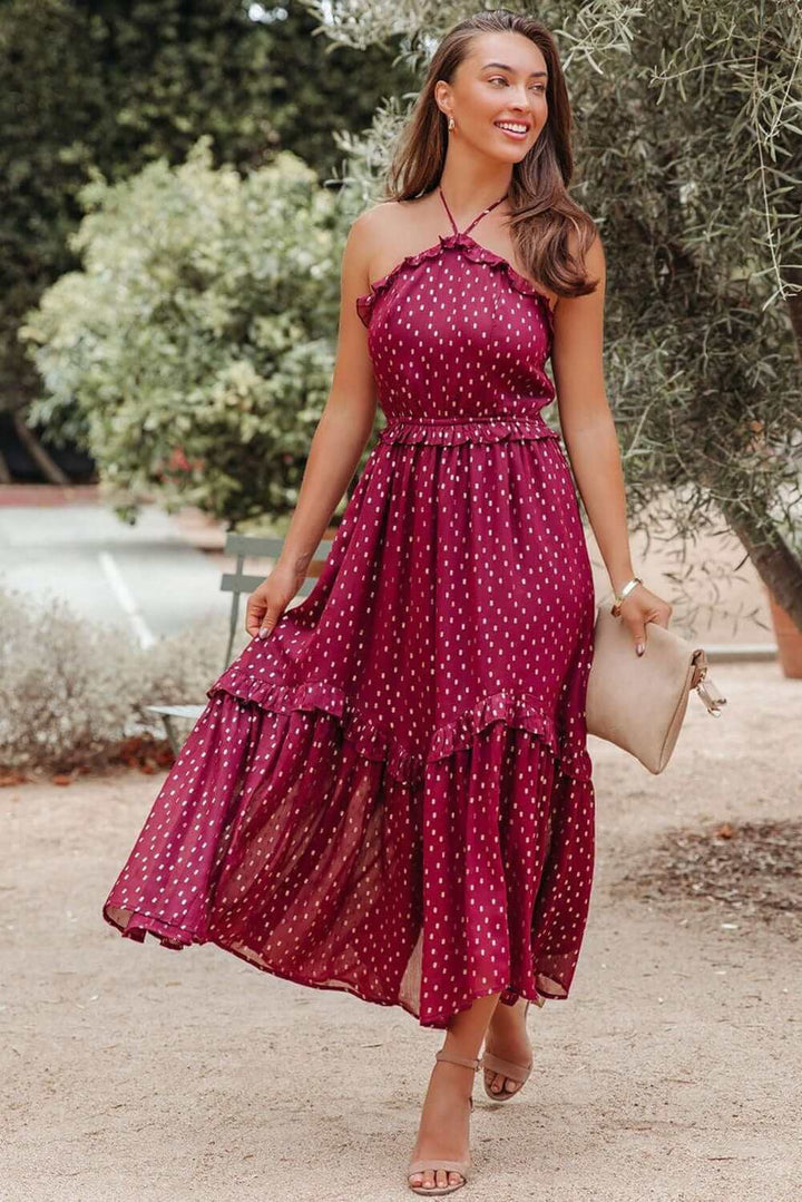 Polka Dot Maxi Dress - Summer Dress