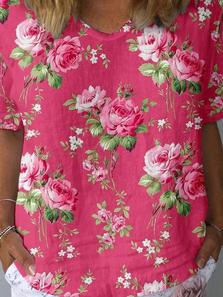 Ladies Slim Fit Blouse – Suitable for Work and Daily Use, with Buttons and Short Sleeves
