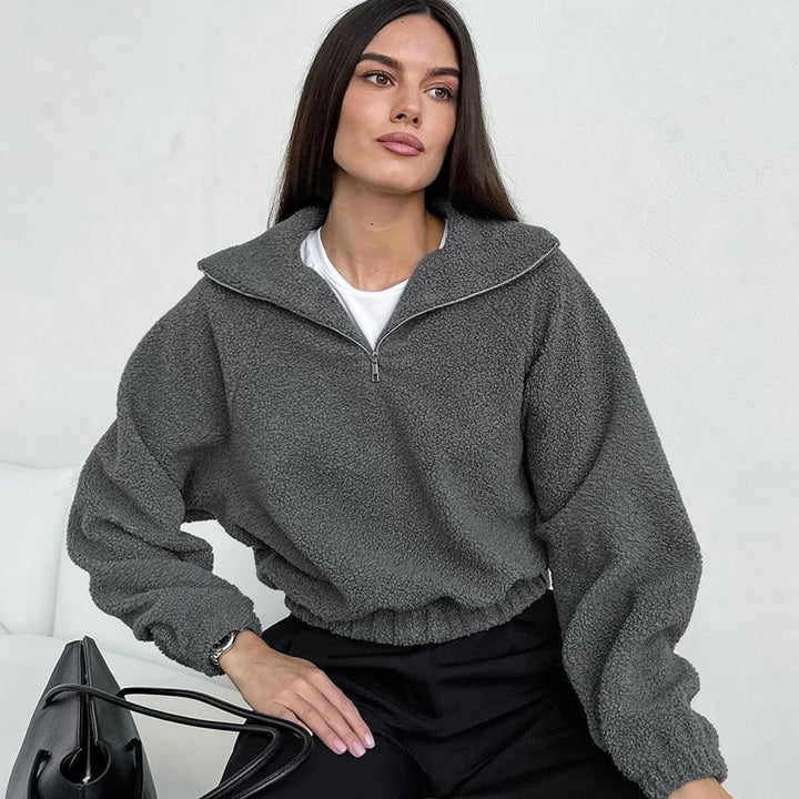 Women's Fleece Textured Jacket - Ervaya