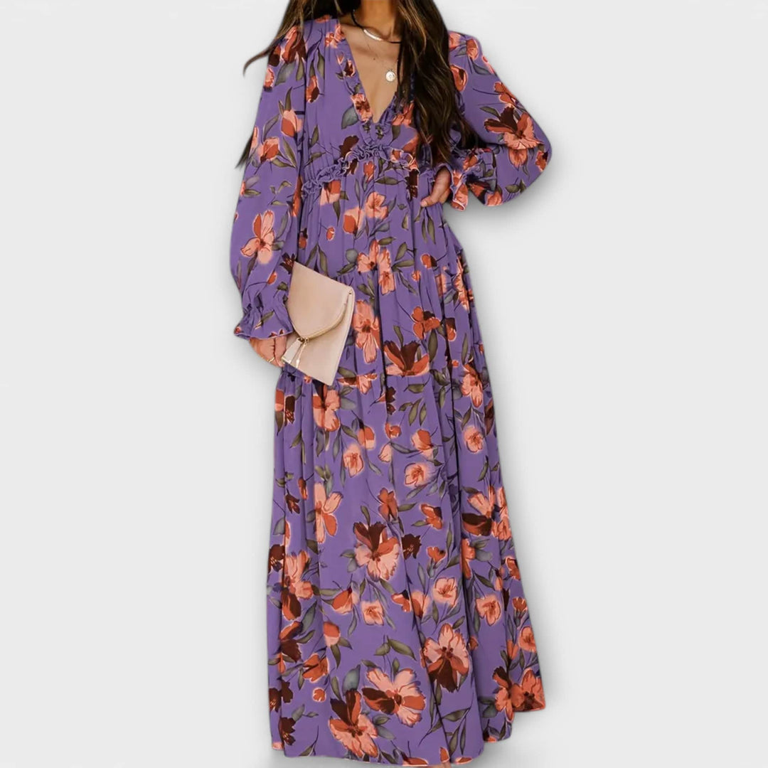 Ynah™ elegant maxi dress by Emma & Rose Cape Town featuring flowing fabric and a stylish design, perfect for formal occasions.