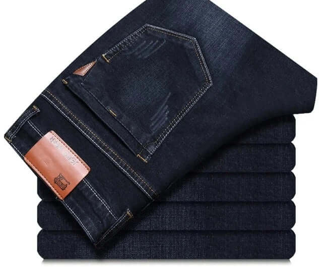 Men's Straight Leg Jeans Durable Denim, view 10 - Elena Harper