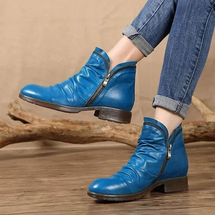 Lianella Supportive Comfort Ankle Boots with Zipper - Elena Harper