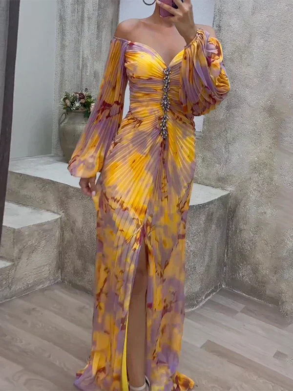Amelia Elegant Dress with V-Neck - Elena Harper