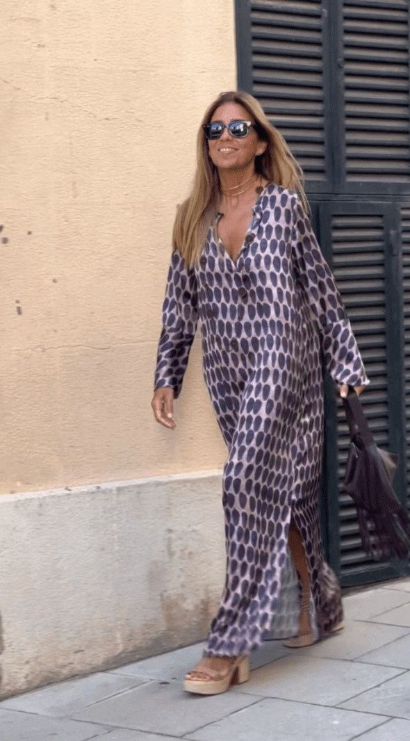 Summer Long Printed Dress, view 4 - Elena Harper