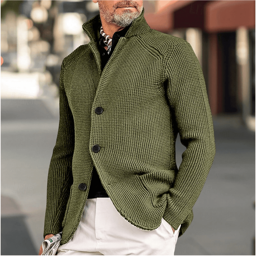 Men's Knit Cardigan Sweater - Elena Harper
