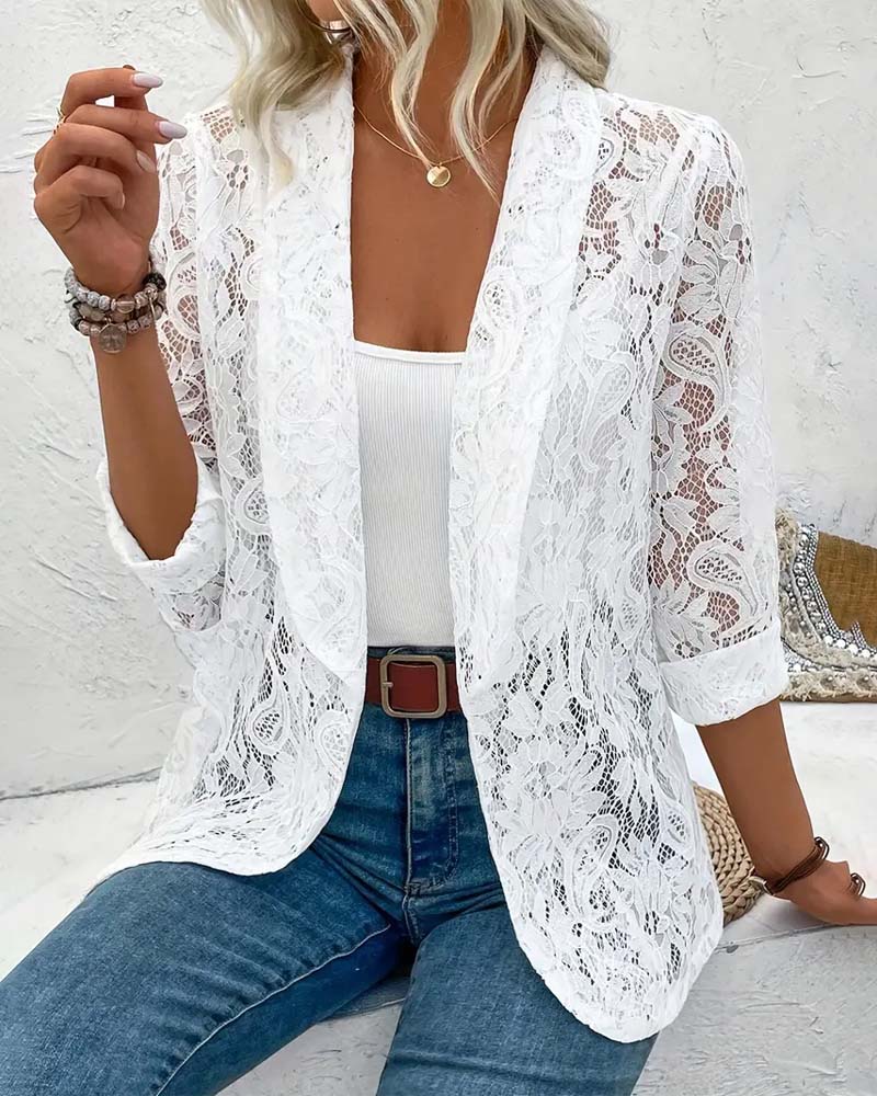 Elegant solid color jacket and buttons