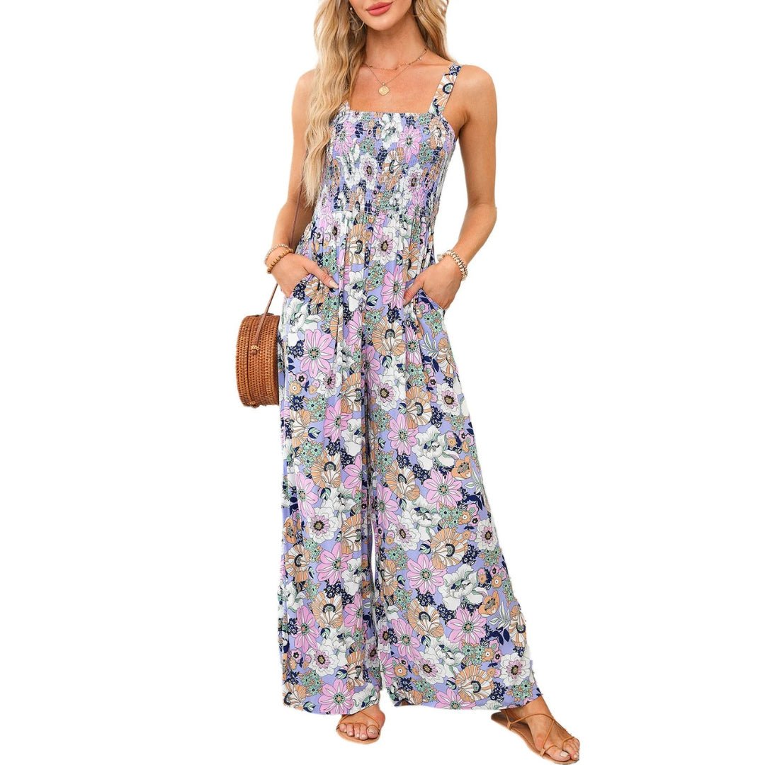 Jessika | Floral and Stylish Women's Jumpsuit with Wide Legs