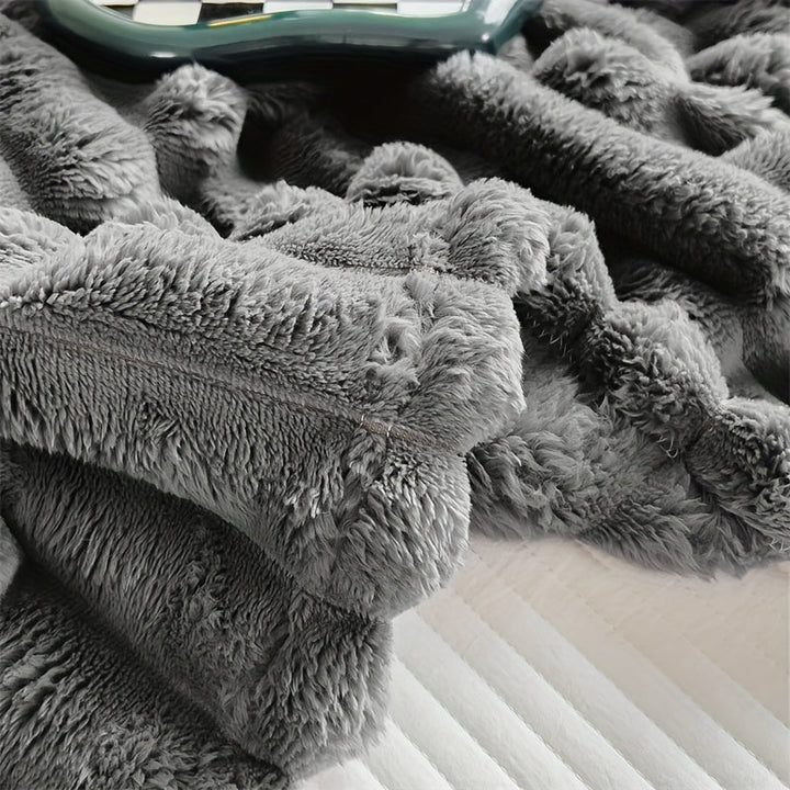 Faux Rabbit Fur Blanket | Super Soft and Warm - Suitable for Home or On-the-Go