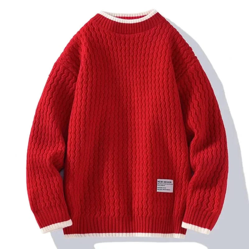 Gabriel | Premium Knitted Sweater Made of Merino Wool with Cable Knit