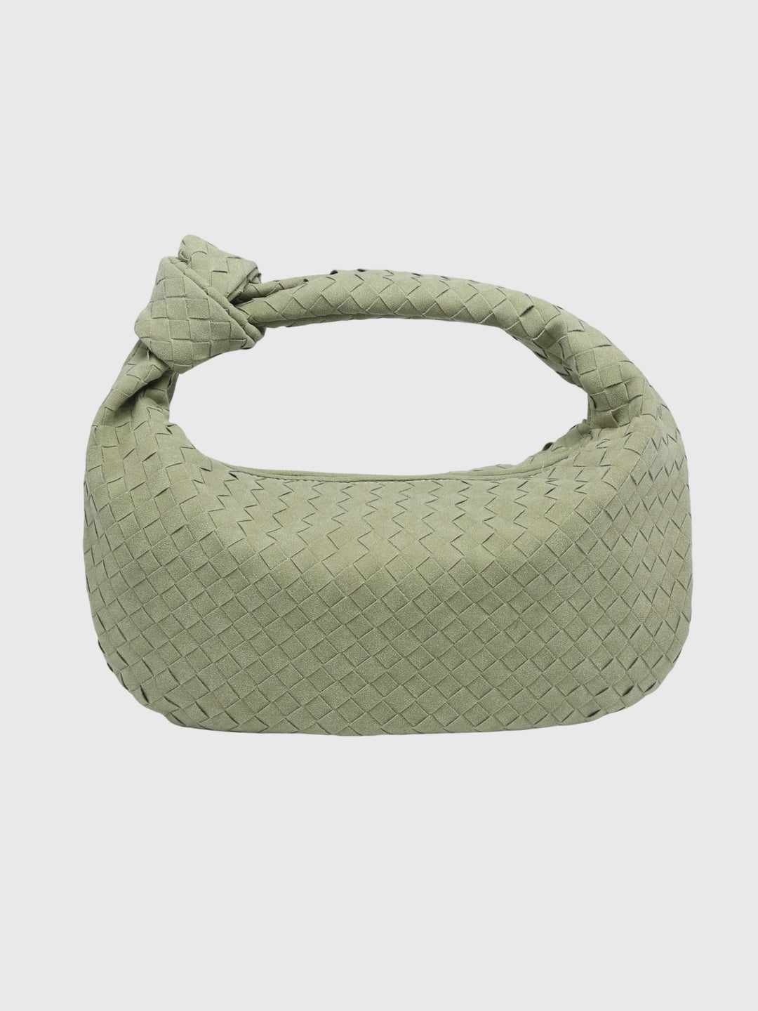 Medium Women's Braided Suede Bag – Elegant Everyday Knotted Style