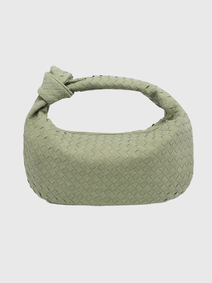 Medium Women's Braided Suede Bag – Elegant Everyday Knotted Style