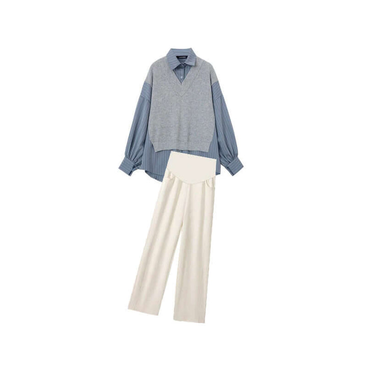Women's Loose Midi Top & Wide Leg Pants Set, view 2 - Elena Harper