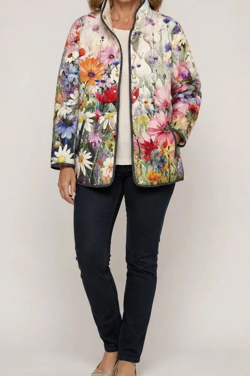 Lisa | Stylish and Comfortable Women's Puffer Jacket with Floral Pattern